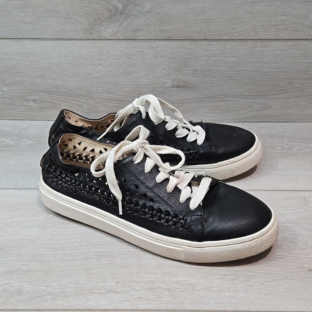 Sam Edelman Womens Raina Lace up Leather Sneakers shoes sz 9M